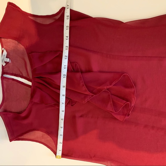 RW & Co Red Sheer top, with keyhole back size XS - Picture 2 of 5